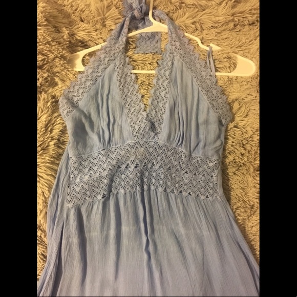 Light purple/blue lace halter beach cover up! - Picture 2 of 4